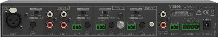 Actual product image Vision 0w Mixer Amplifier - 4 inputs (Passive, 1 pc.)