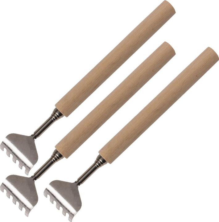 Out of the blue Raschietto telescopico per la schiena con manico in legno