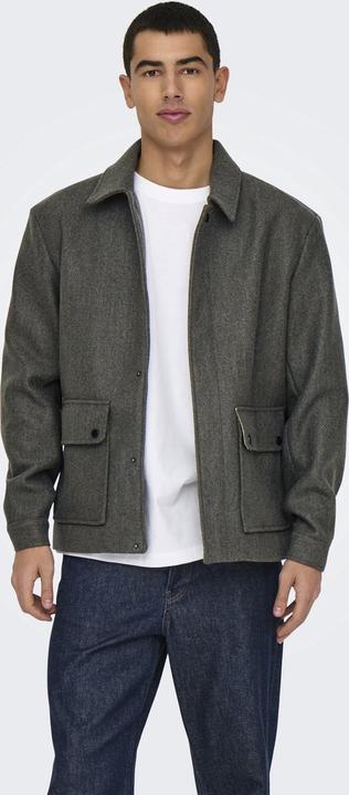 Actual product image Only & Sons Fly-away collar cuffs with button jacket jacket (L)