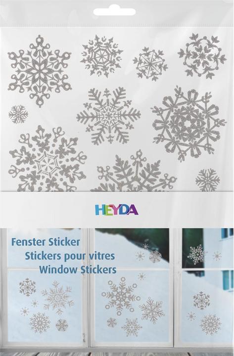 Produktbild Heyda Fensterbilder Sticker Kristalle silber