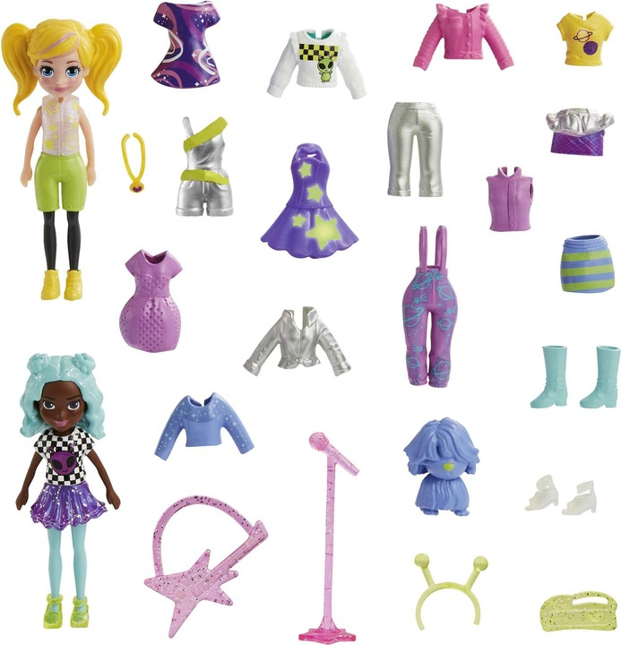 Productafbeelding Polly Pocket poppen Pop Star Spotlight modepakket voor 4+ HKV97