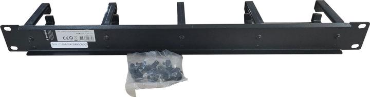 Productafbeelding Gembird 1U kabelopberger met afdekplaat voor kasten 19 zwart