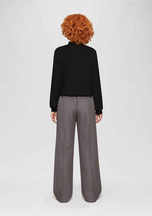 Produktbild s.Oliver Sweatshirt Sweatshirt mit Strickkragen aus Viskosemix (M)