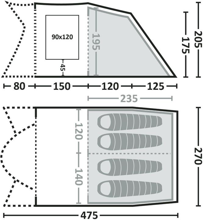 Actual product image Eureka! Poso Creek BTC RS Tent (4 persons)