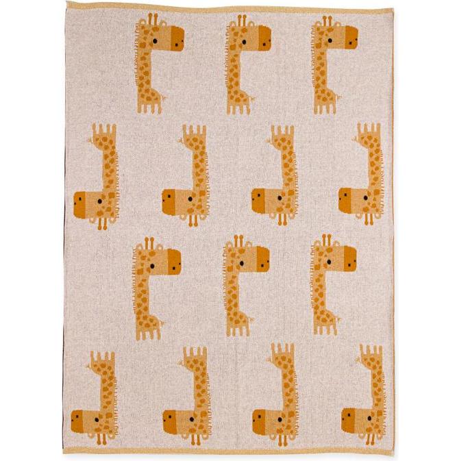 Bizzi Growin, Babydecke, Gestrickte Decke aus Giraffen-Baumwolle