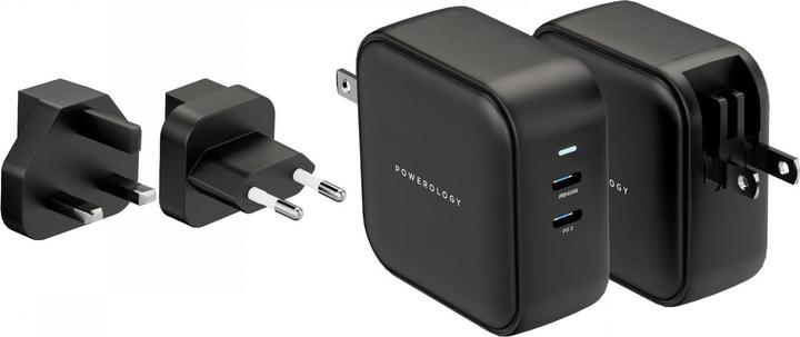 Produktbild Powerology Dual Port PD GaN Wall Charger 65W (65 W, 2 Ports)