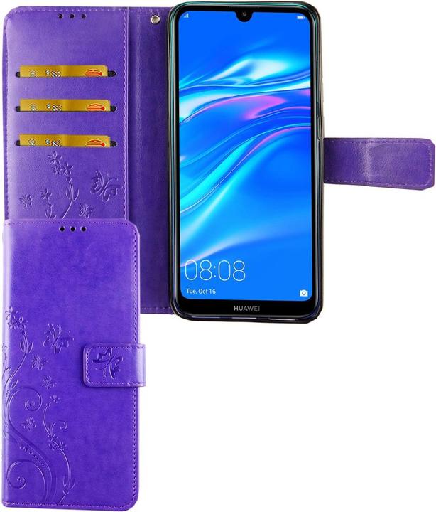 Produktbild König Design Hülle Handy Schutz für Huawei Y7 (2019) Case Cover Tasche Wallet Etui Handyhülle (Huawei Y7 (2019))