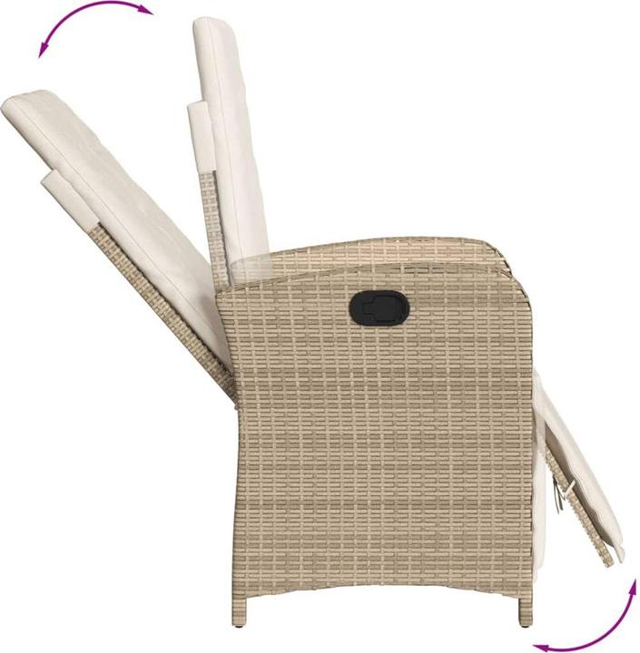 Actual product image vidaXL Garden furniture dining set garden set seating group 5 pcs. beige poly rattan (160 cm)