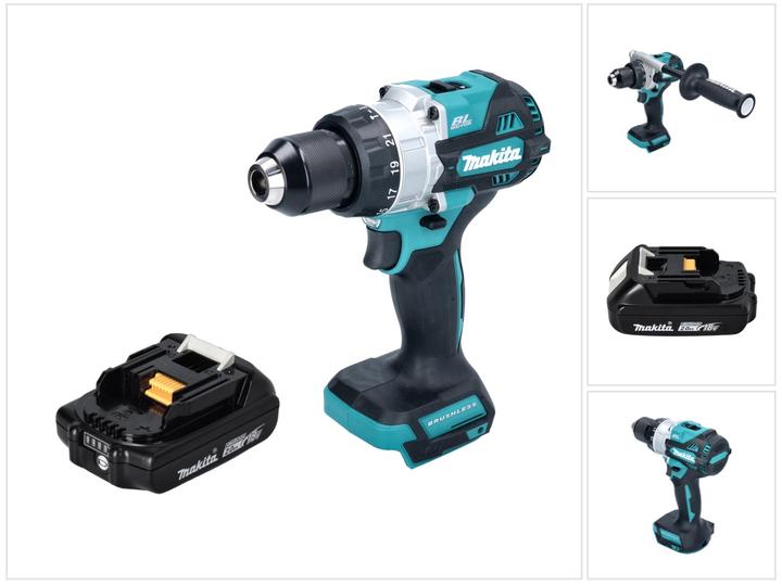 Produktbild Makita DHP 486 A1 Akku Schlagbohrschrauber 18 V 130 Nm Brushless + 1x Akku 2,0 Ah - ohne Ladegerät (Akkubetrieb)