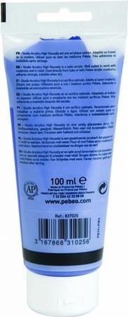 Actual product image Pebeo Studio Acrylics Fine Acrylic (Ultramarine Blue Light, 100 ml)