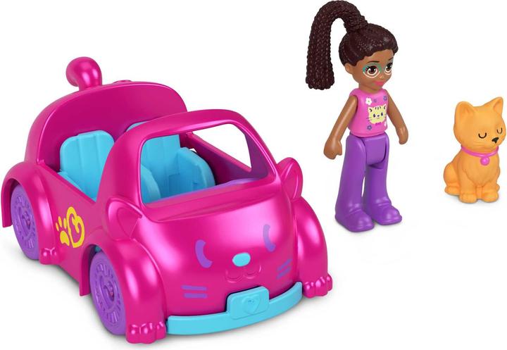 Image du produit Mattel Polly Pocket Pollyville Petite voiture de chaton