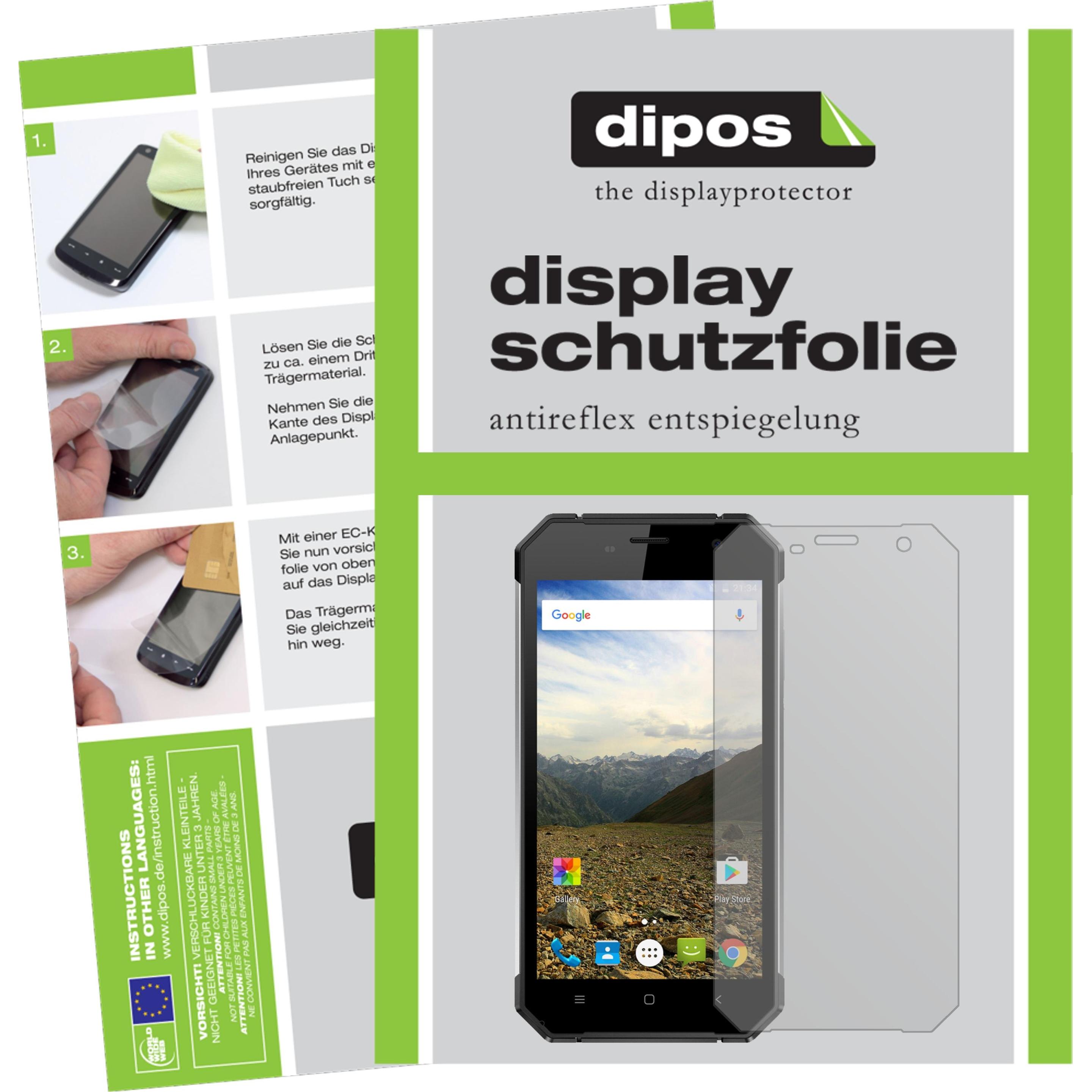 Dipos Displayschutzfolie Antireflex (2 Stück, CAT S30), Smartphone Schutzfolie, Transparent