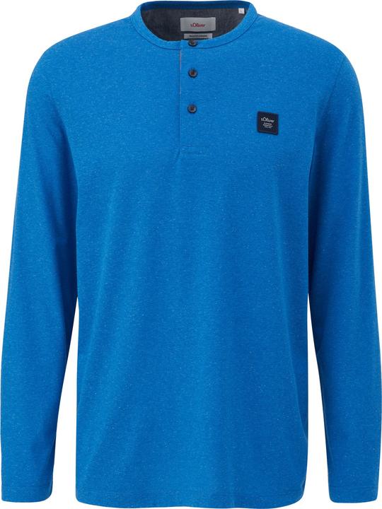 Produktbild s.Oliver T-Shirt Meliertes Longsleeve mit Henleyausschnitt (L)