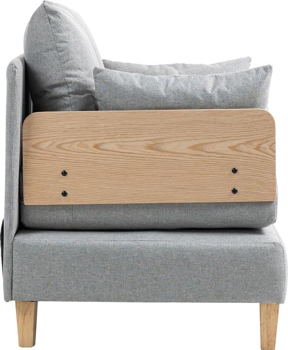 Produktbild En.Casa 1-Sitzer-Schlafsofa Seinlus 81x88x68 cm Hellgrau (1-Sitzer)