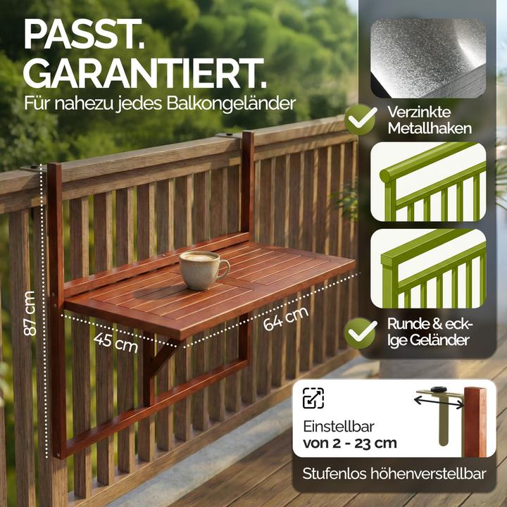 Image du produit Casaria Table de balcon (45 cm)