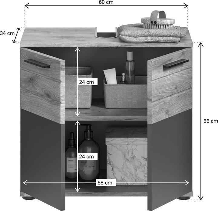 Produktbild Möbel-Eins Morano (60 x 34 x 56 cm)