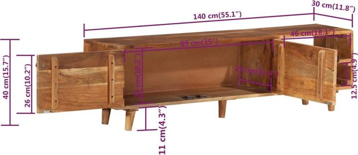 Actual product image vidaXL Gregory (140 x 30 x 40 cm)