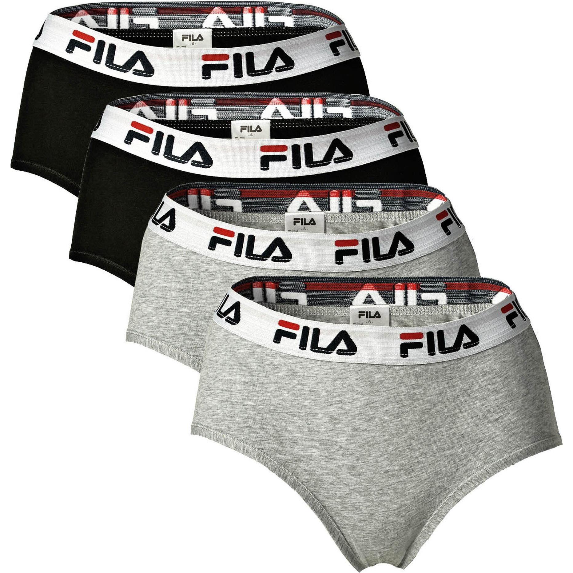 FILA, Damen, Unterhosen, Panty Sportlich Bequem sitzend, Mehrfarbig, (XS, 4er Pack)