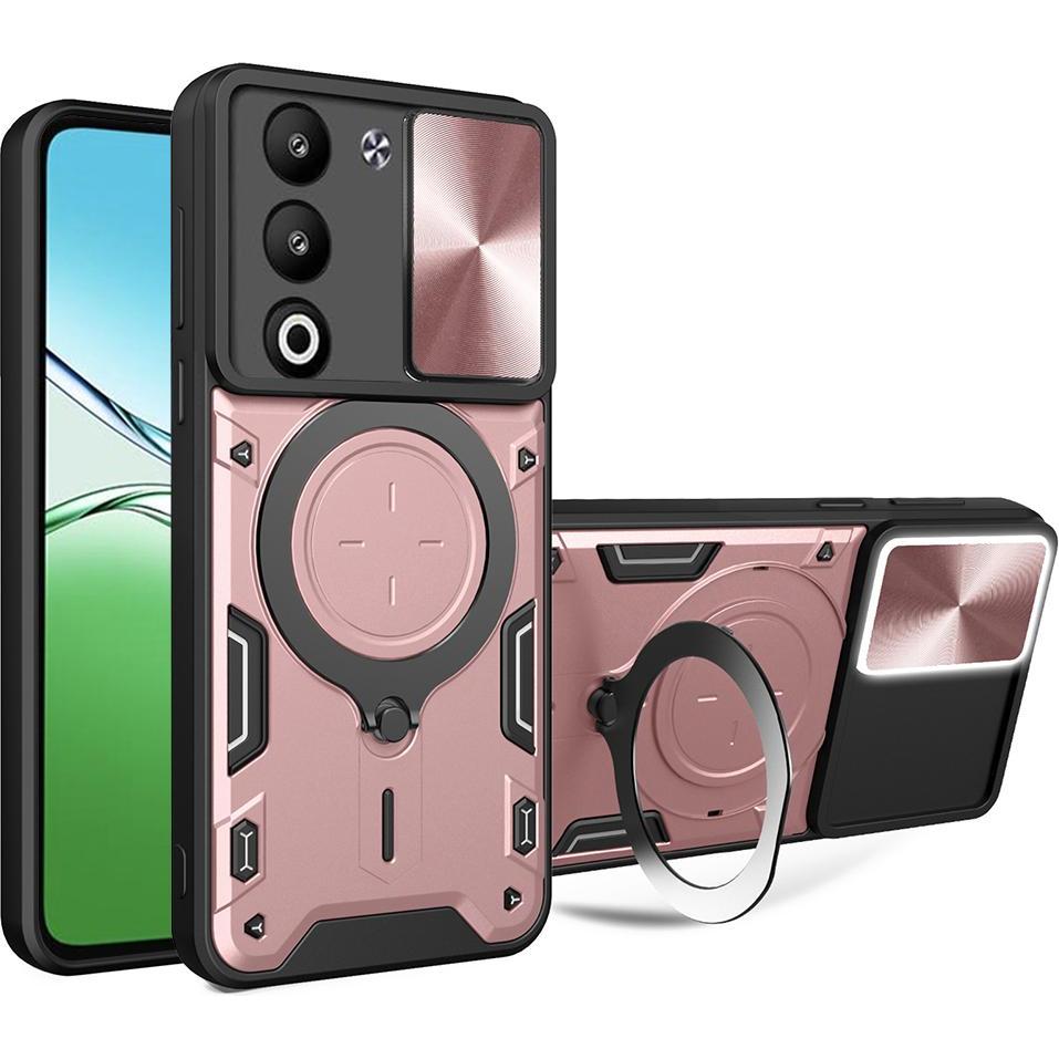 Techsuit - CamGuard Pro - Oppo A5 4G - Rose Gold (Oppo Reno 5 4G), Cover smartphone, Oro