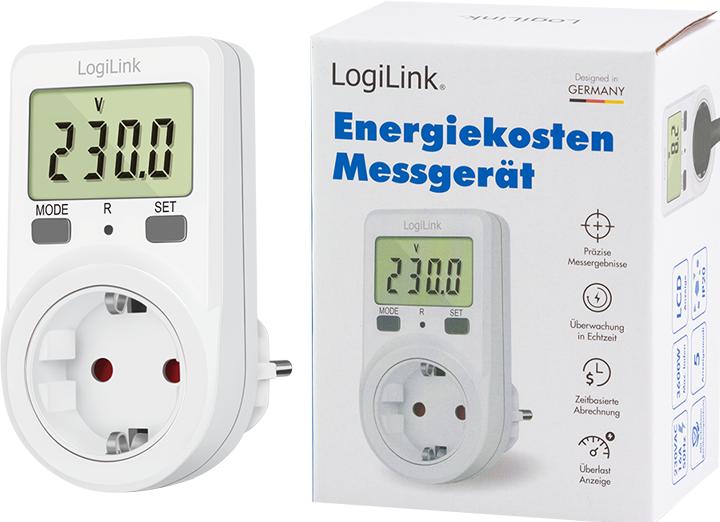 Actual product image LogiLink Energy cost meter, white