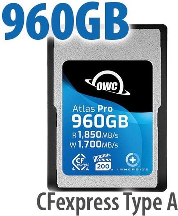 Produktbild OWC 960GB Atlas Pro CFexpress Type A Cards - VPG 200, CFX A (960 GB, CFexpress Typ A)