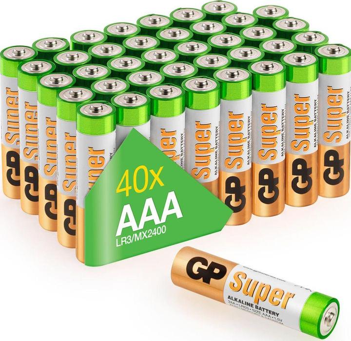 Immagine prodotto GP Batteries Batterie Micro (AAA) Batterie Super Alcaline Micro, 40pcs. (40 pz., AAA)