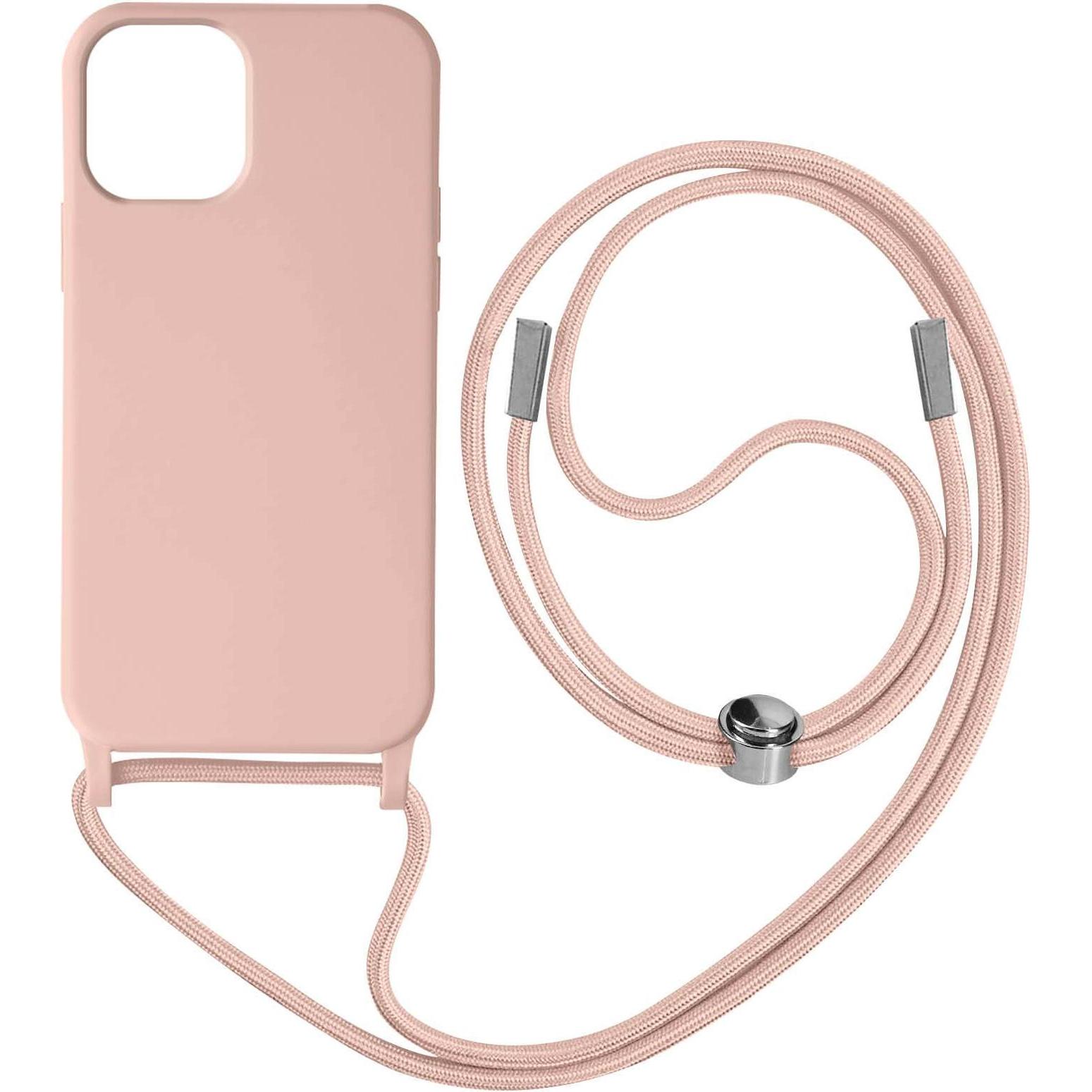 Avizar Halbsteife Schutzhülle mit Kette Series, Handykette, Rosa