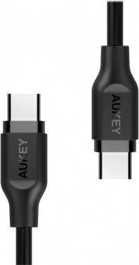 Productafbeelding Aukey CB-CC1P OEM PVC laidas Power Delivery PD USB C - USB C ¦ 1 m ¦ 5 Gbps ¦ 3A PD ¦ 60W (1 m, USB 3.0, USB 3.1, 60 W)