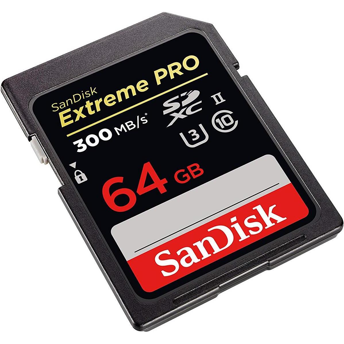 Thumbnail - SanDisk Extreme Pro SDXC UHS-II (64 GB, SDXC, U3, UHS-II), Speicherkarte, Schwarz