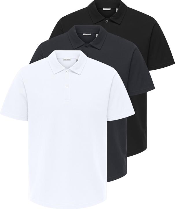 Produktbild Only & Sons Poloshirt GORDON Kurzarmshirt im Dreierpack (L)