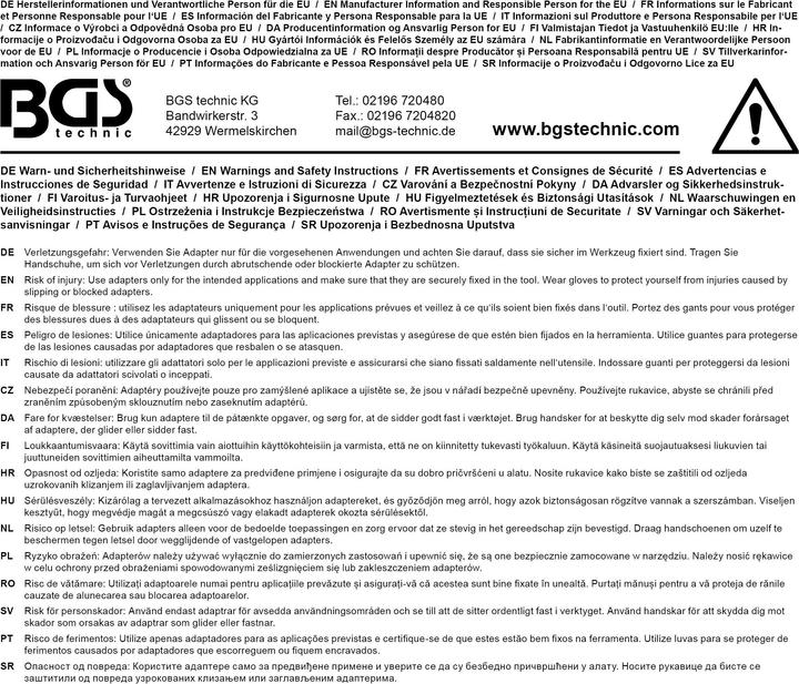 Actual product image BGS Bit adapter (Allen screw)