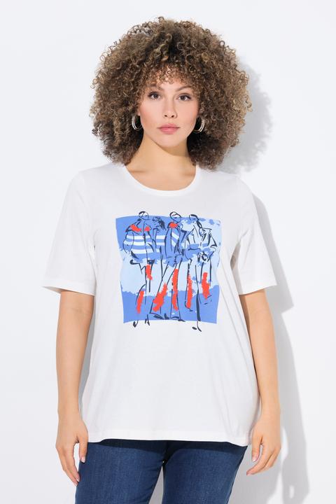 Actual product image Ulla Popken Fashion Sketch Short Sleeve Graphic Tee (46, 48)