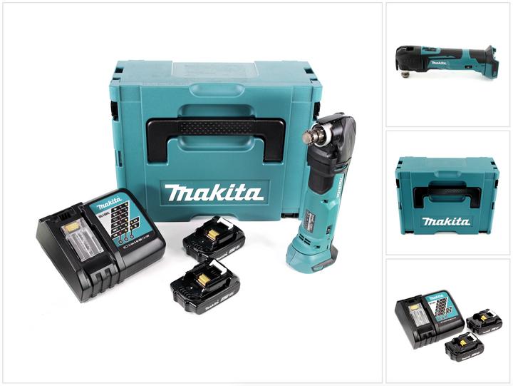 Produktbild Makita DTM 51 RAJ Akku Multitool Oszillierer 18 V + 2x Akku 2,0 Ah + Ladegerät + Makpac
