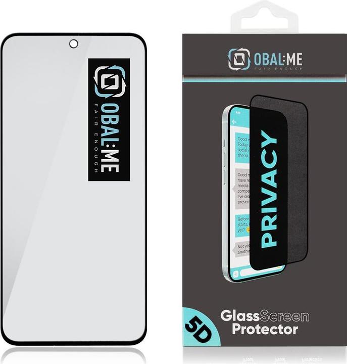 Actual product image Obal:Me Privacy 5D Glass Screen Protector for Samsung Galaxy A55 5G Black (1 pcs., Samsung Galaxy A55)