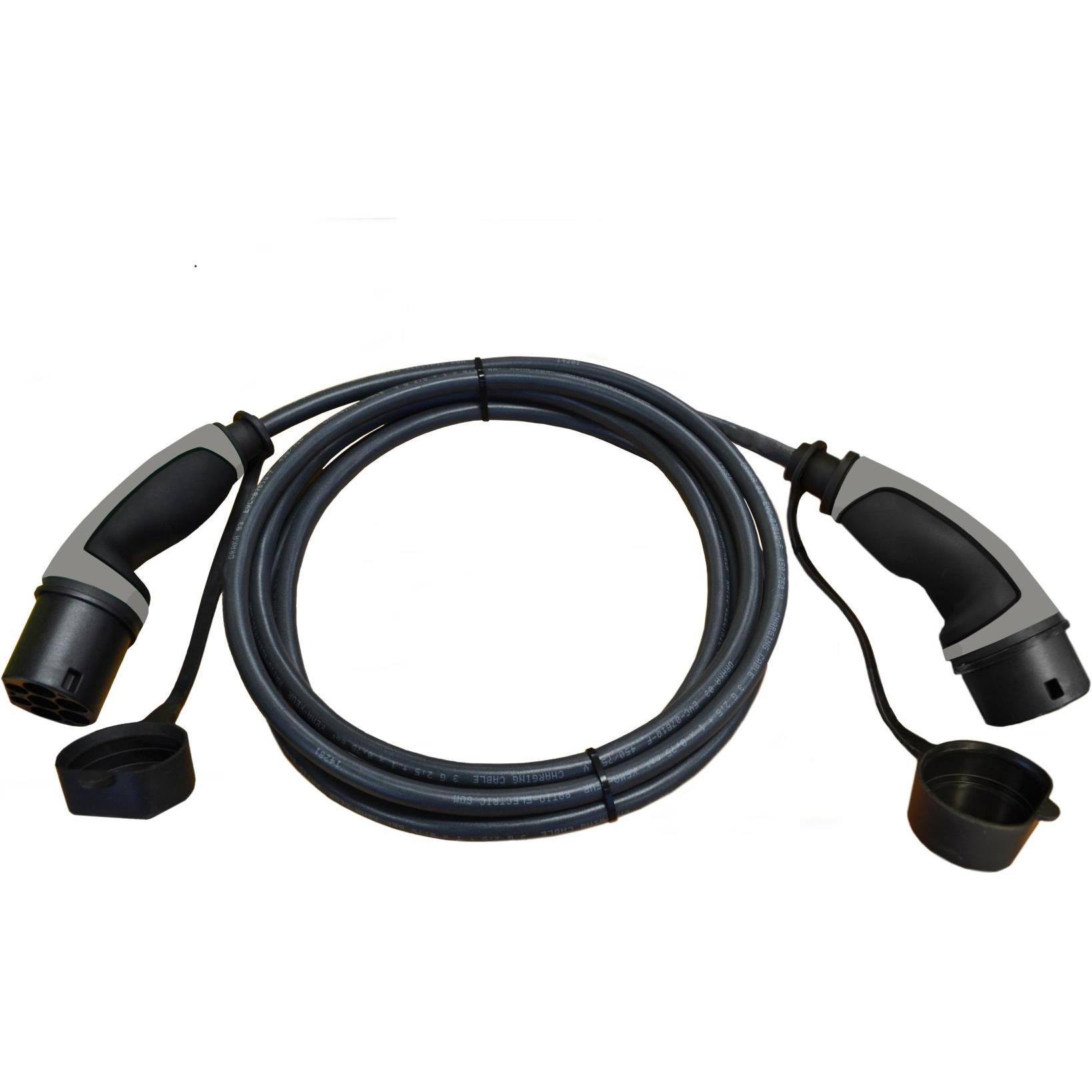 Ratio Electric, Cavo di ricarica per auto elettrica, Cavo di ricarica per auto elettrica tipo 2 - 32A - 6m (Tipo 2, 7.40 kW, 32 A, 6 m)