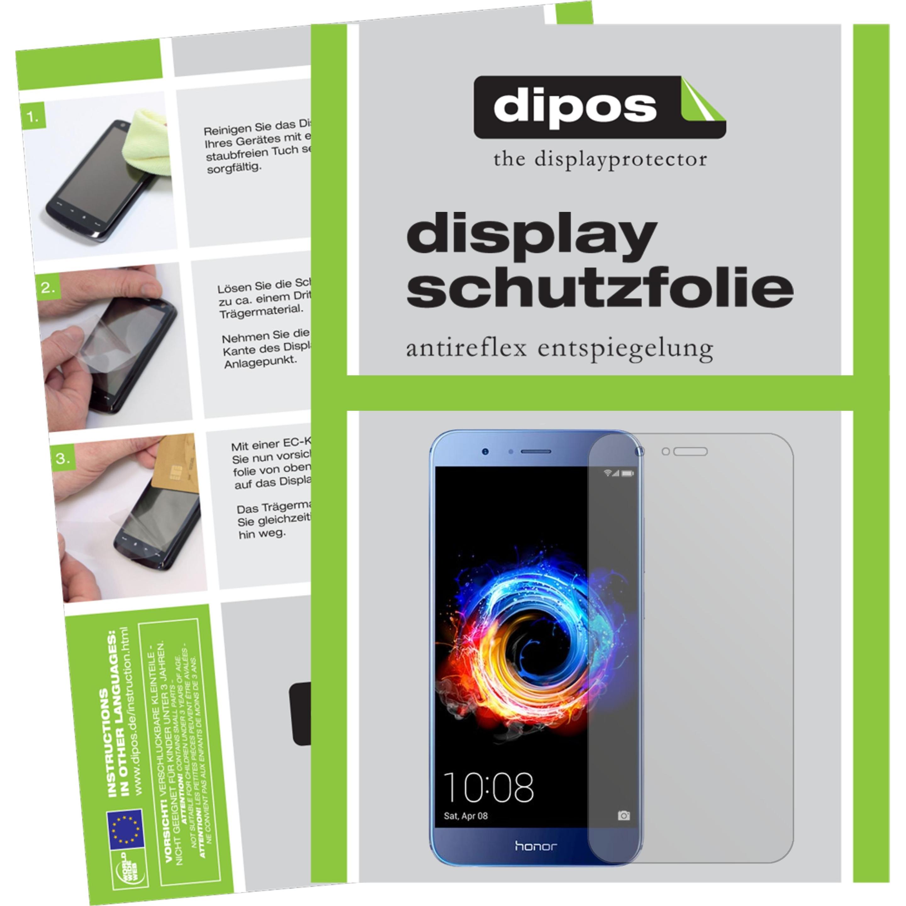 Dipos Displayschutzfolie Antireflex (2 Stück, Honor 8 Pro), Smartphone Schutzfolie, Transparent