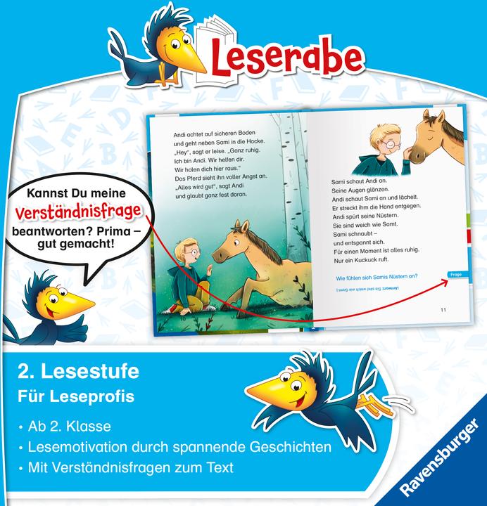 Actual product image Ravensburger Leserabe - 2. Lesestufe: Spannende Pferdegeschichten (German, Claudia Scharf, Laura Bednarski, 2024)