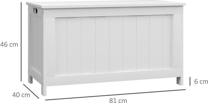 Actual product image Swisshandel24 Chest, storage box, storage box with handle, tool chest with lid, white, 81x40x46cm (40 cm, 1x)