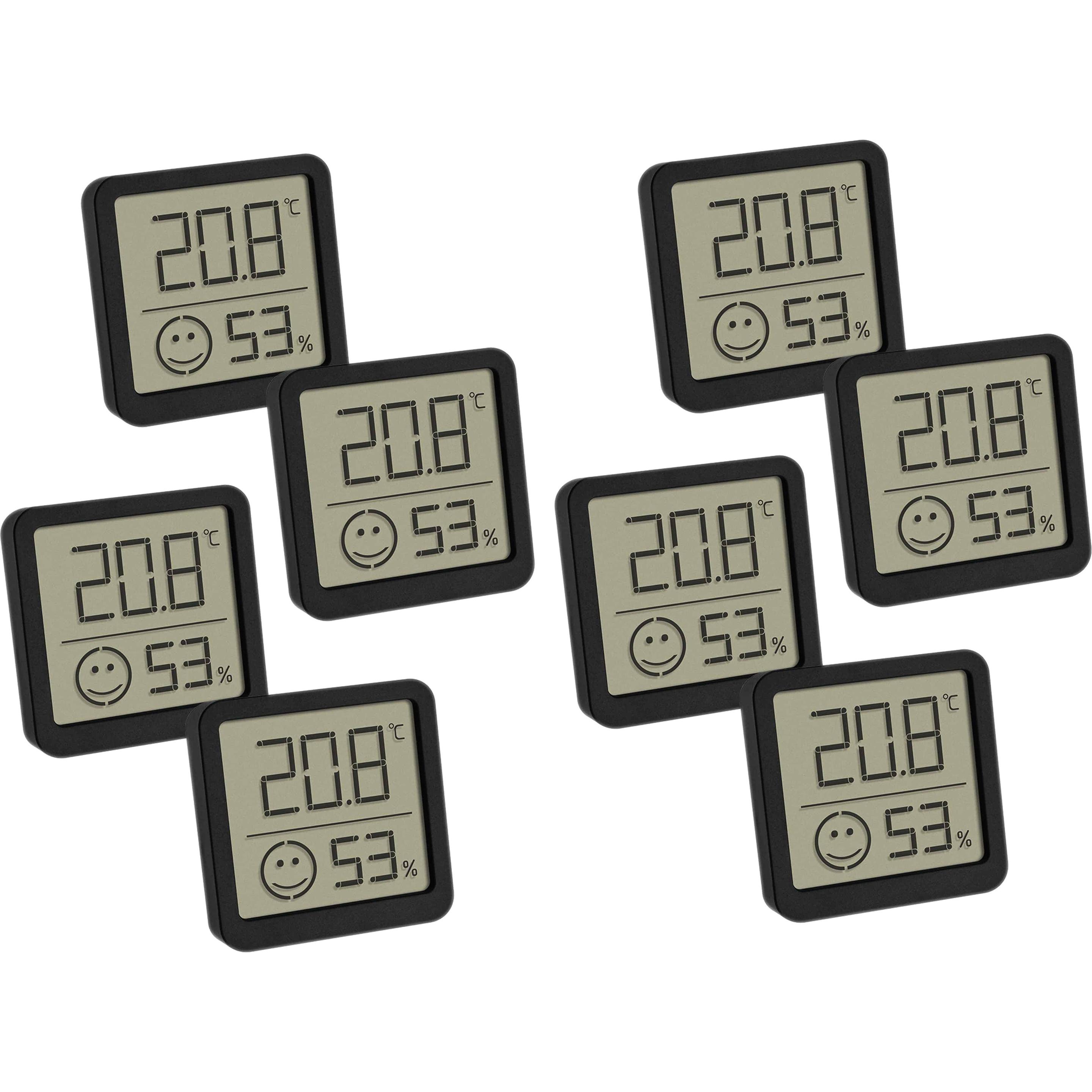 Thumbnail - TFA Digitales Thermo-Hygrometer 30.5053.01.02, 8 Stück, schwarz, Thermometer + Hygrometer, Schwarz