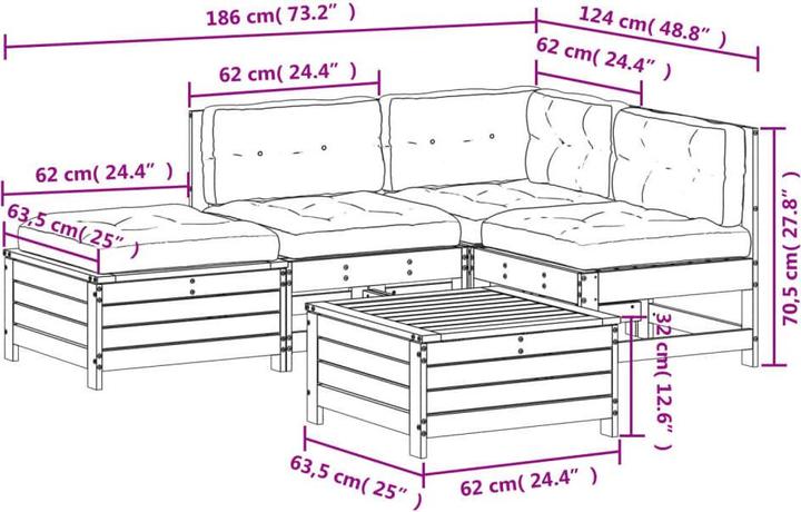 Produktbild VidaXL Garten-Lounge-Set