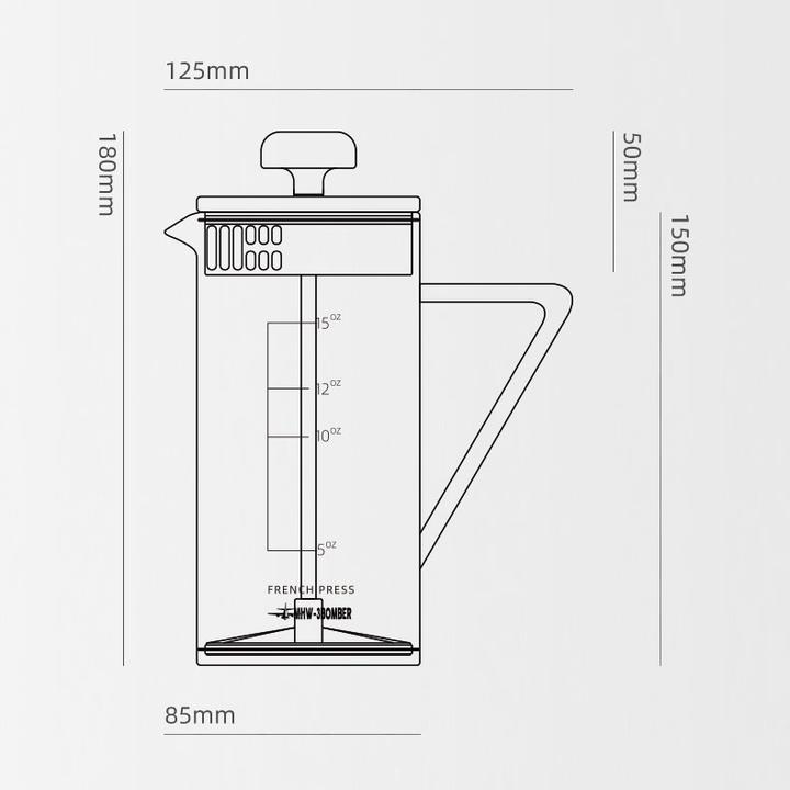 Nutritional values and ingredients MHW 3Bomber Gimme French Press (0.45 l)