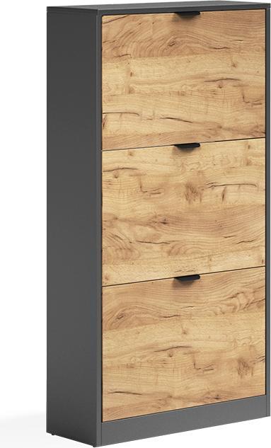 Produktbild Vicco Schuhkipper Gizmo, Goldkraft Eiche/Anthrazit, 59 x 112 cm mit 3 Fächern (22 x 59 x 112 cm)
