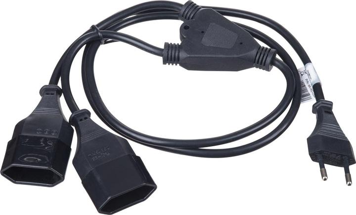 Akyga Stromkabel für Notebook AK-RD-05A Y-Splitter CCA Eurostecker Typ C / 2x CEE 7/16 1,2 m (1.20 m, CEE 7/16)