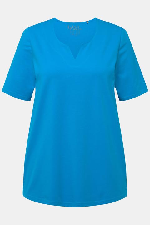 Actual product image Ulla Popken Essential Notch Neck Stretch Tee (60)