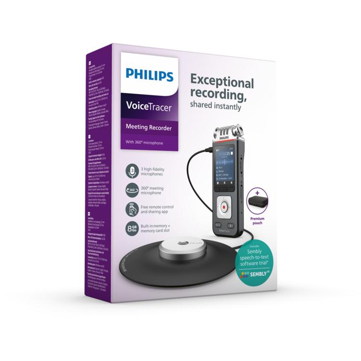 Philips DVT8115 Digital Voice Tracer (8 GB), Diktiergerät