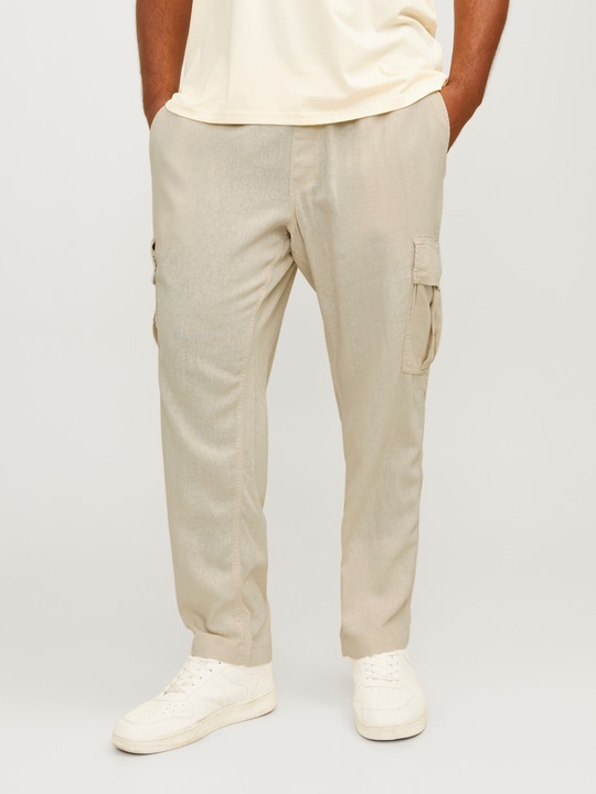 Actual product image Jack & Jones Jpstbill Jjnate Linen Blend Cargo Pls (42)