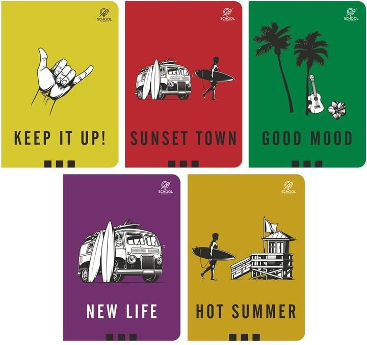 Elanders Surfer Notizbuch A5/32K kariert (10 Stk) (A5)