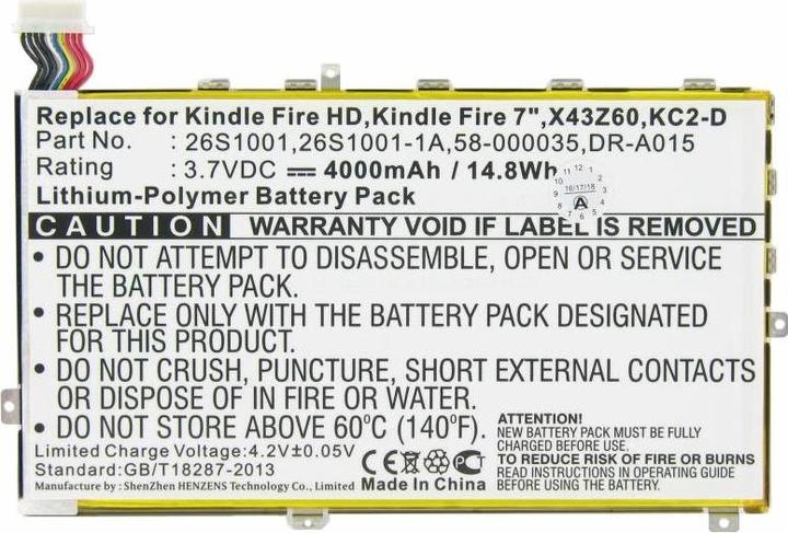Immagine prodotto Amazon Akku Kindle Fire HD, Akku DR-A015, 58-000035, 26S1001
