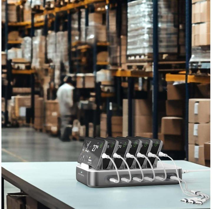 Actual product image 4smarts Charging station Team 100W 5C/1A incl. 6 cables (100 W, 6 ports)