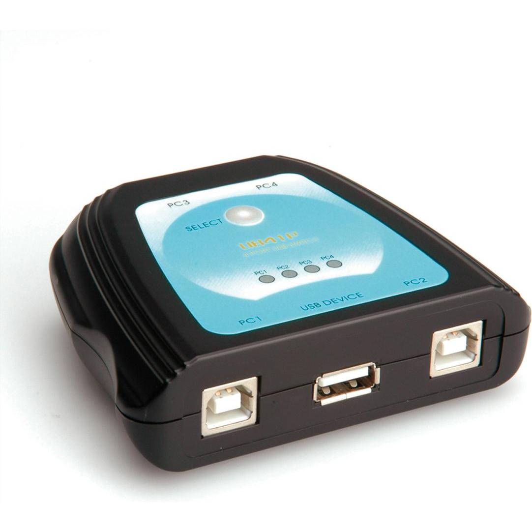 Value Manueller USB 2.0 Druckerswitch, 4fach, Switch Box
